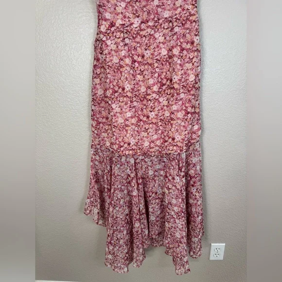 Astr The Label Malvina Pink Floral Asymmetrical One Shoulder Midi Dress S $138 - Picture 16 of 16